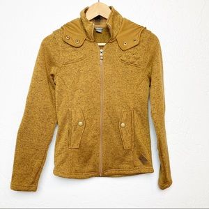 Eddie Bauer full zip sweatshirt Jacket yellow XS